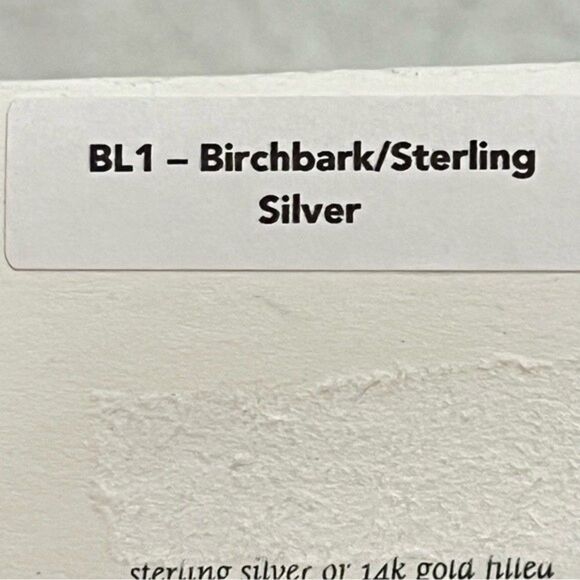 Tessoro Sterling Silver Handcrafted Birch Bark Earrings NWT - Picture 7 of 9